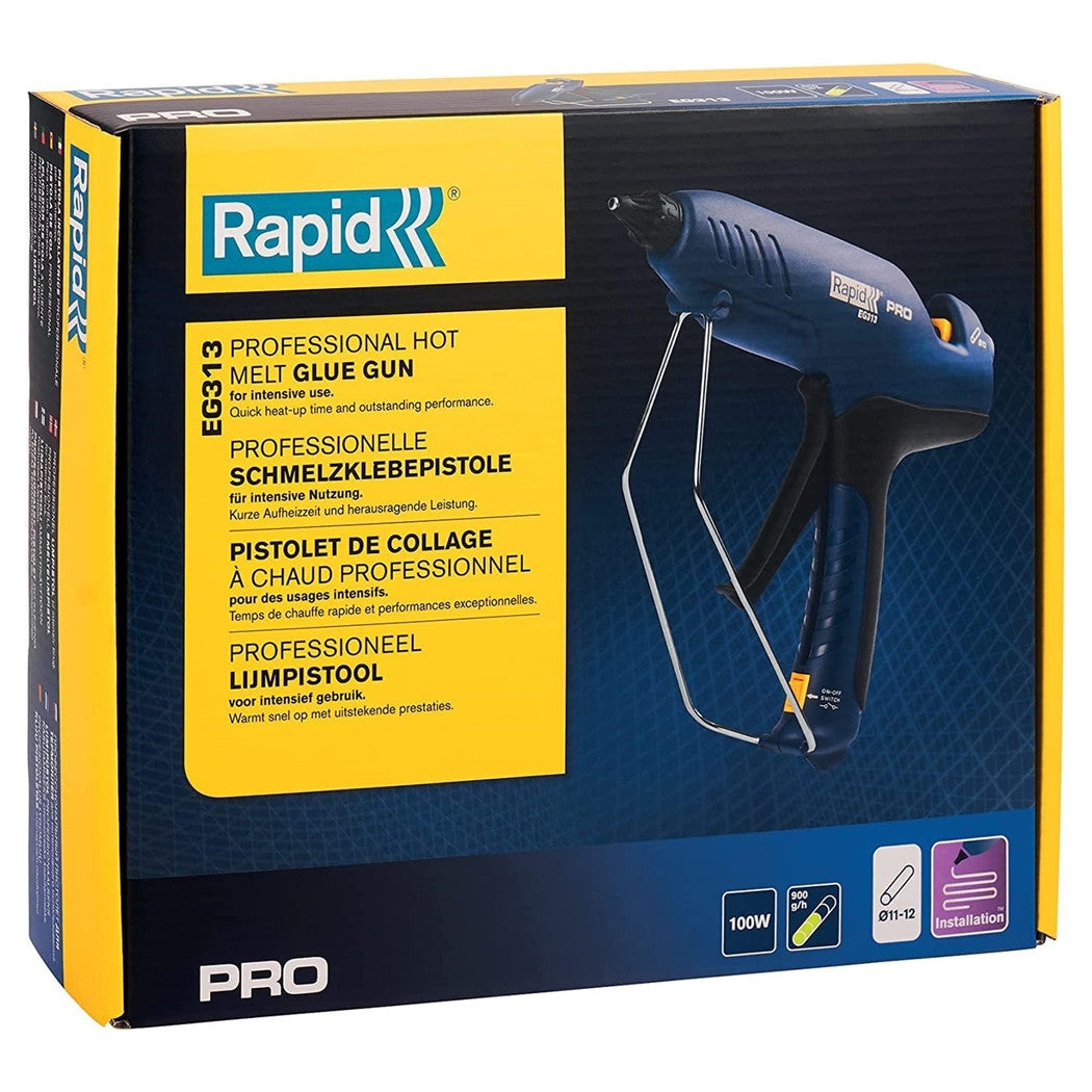 Trade Shop - Pistola Incollatrice Eg313 Compatta Professionale Per Fissare Cavi Coprifili Zoccolini Decori -