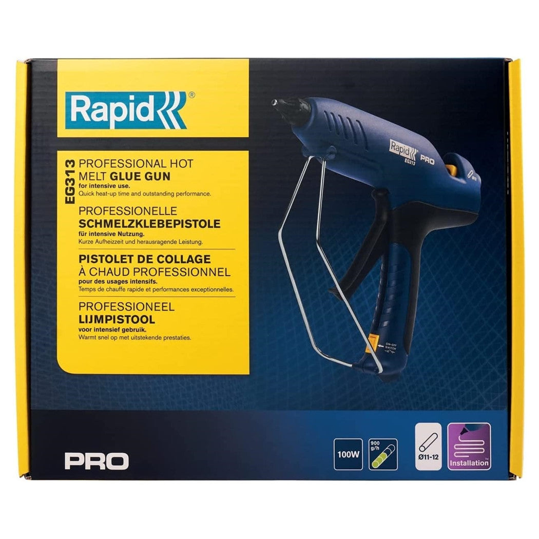 Trade Shop - Pistola Incollatrice Eg313 Compatta Professionale Per Fissare Cavi Coprifili Zoccolini Decori -