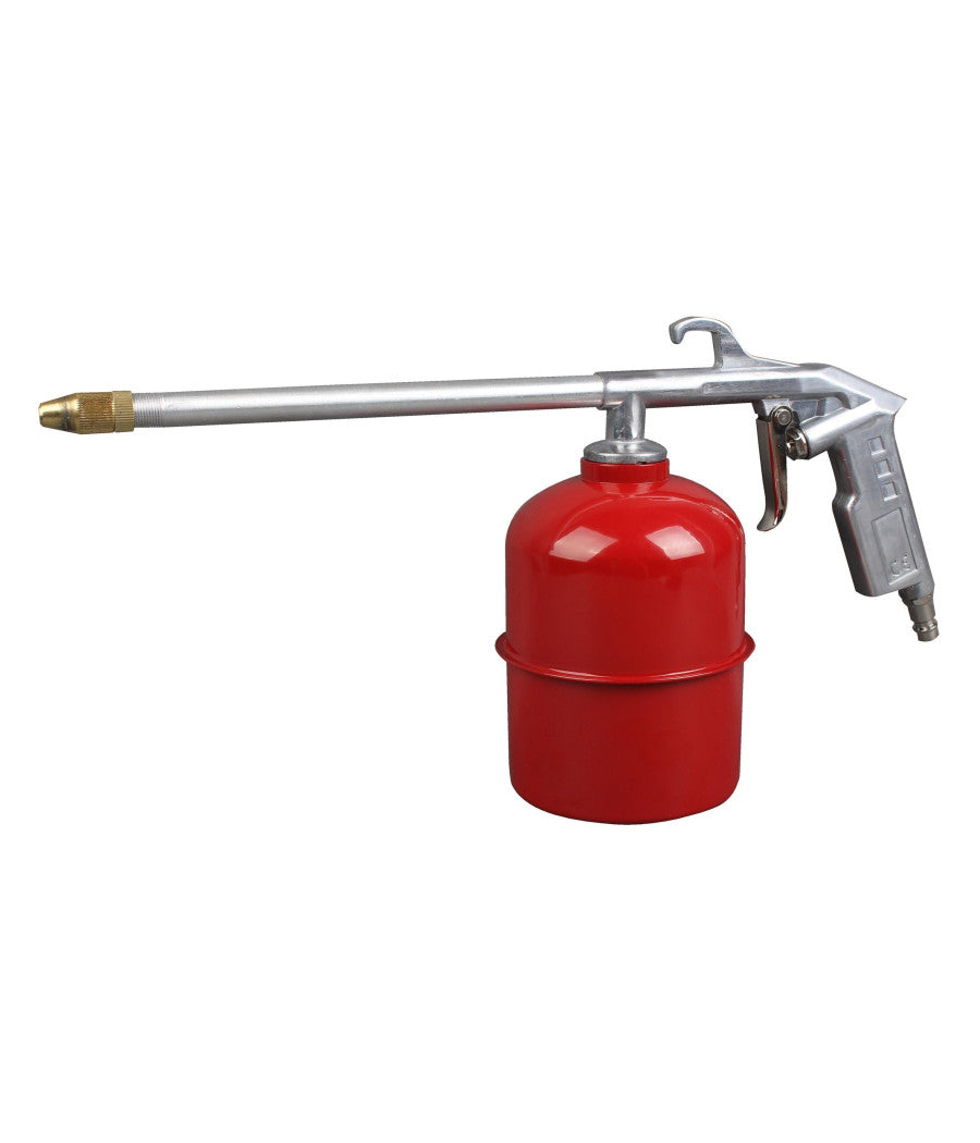 Pistola Lavaggio Aria Compressa Per Compressore Serbatoio 1lt Nafta Olio         