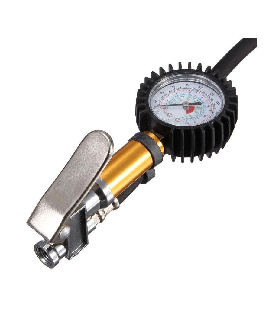 Pistola Manometro Gonfiaggio Sconfiaggio Ruote Auto Compressori Attacco 1/4"         