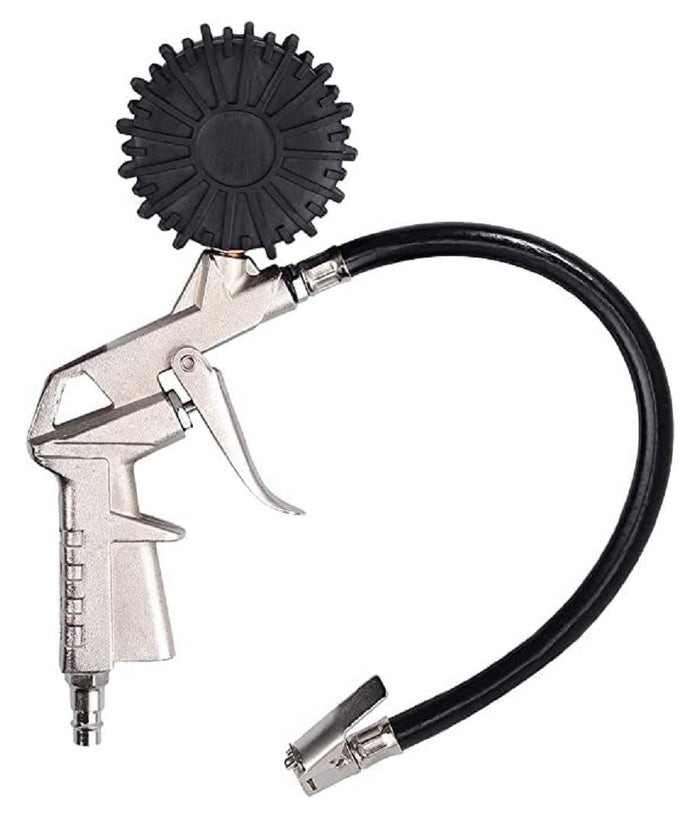 Pistola Manometro Per Gonfiaggio Misura Pressione Gomme Auto Moto Bici Psi/bar Tubo 30cm         