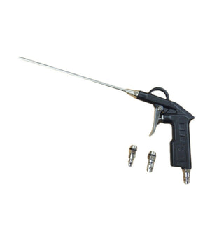 Pistola Per Compressore Soffiaggio Aria Con Accessori Beccuccio Lungo 200mm         
