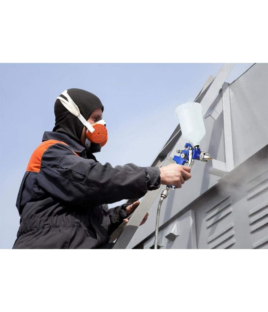 Pistola Per Verniciare A Spruzzo Hvlp Aerografo Con Ugello Da 1,4mm Coppa 600cc         