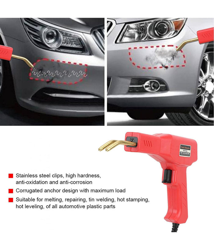 Pistola Saldatore Saldatrice Per Plastiche Auto Paraurti 50w Con Kit Riparazione         