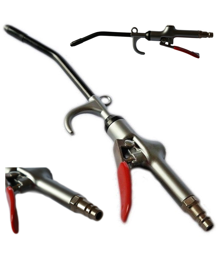 Pistola Soffiaggio Aria Compressa Per Compressore Innesto Rapido Canna 120mm         