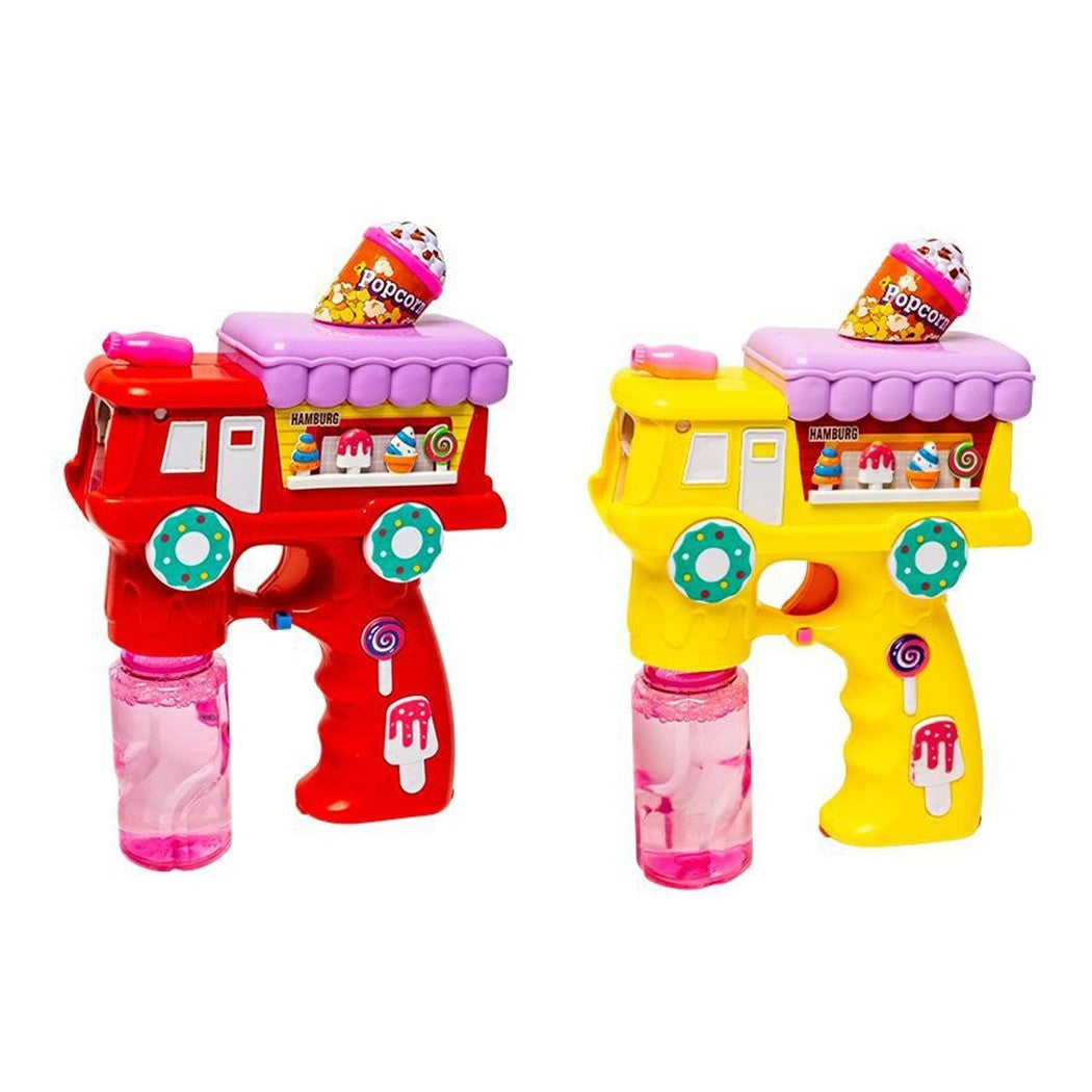 Trade Shop - Pistola Spara Bolle A Forma Di Camion Dei Dolci Con 2 Flaconi Di Ricarica Da 70ml 6760270 -