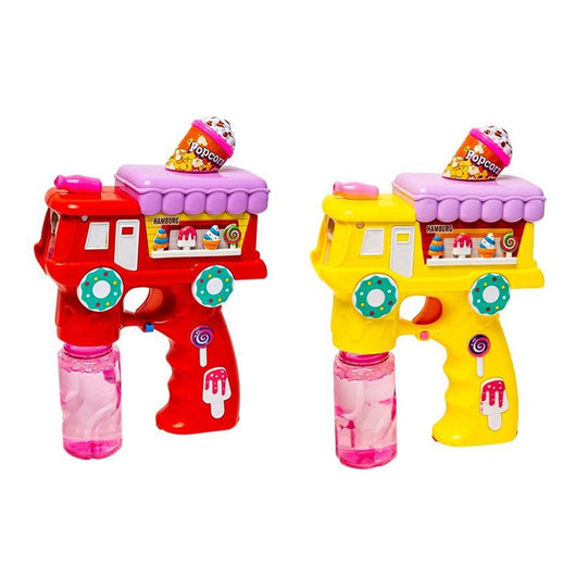 Trade Shop - Pistola Spara Bolle A Forma Di Camion Dei Dolci Con 2 Flaconi Di Ricarica Da 70ml 6760270 -