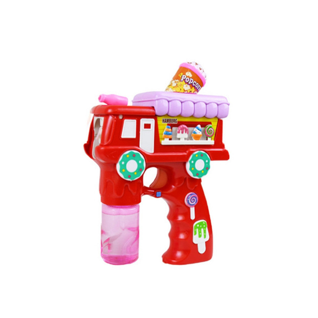 Trade Shop - Pistola Spara Bolle A Forma Di Camion Dei Dolci Con 2 Flaconi Di Ricarica Da 70ml 6760270 -