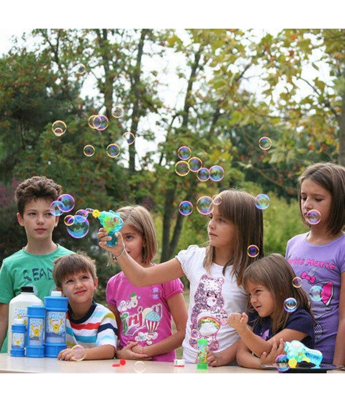 Pistola Spara Bolle Di Sapone Con Luci E Flacone 60 Ml Made In Italy Giocattoli         