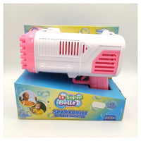 Trade Shop - Pistola Sparabolle Di Sapone A 36 Fori Da 50ml A Pile Gioco Per Bambini 2 Colori 807632 -