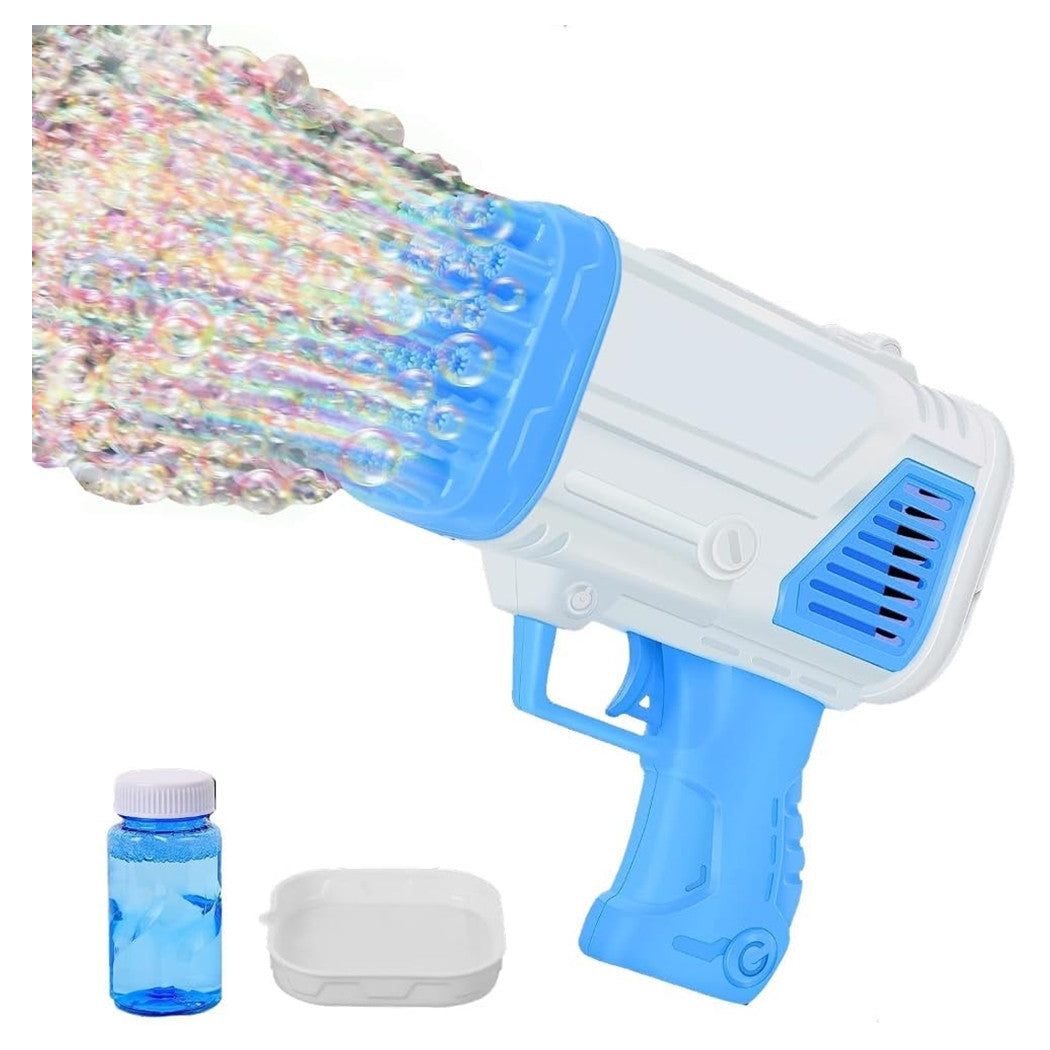Trade Shop - Pistola Sparabolle Di Sapone A 36 Fori Da 50ml A Pile Gioco Per Bambini 2 Colori 807632 -