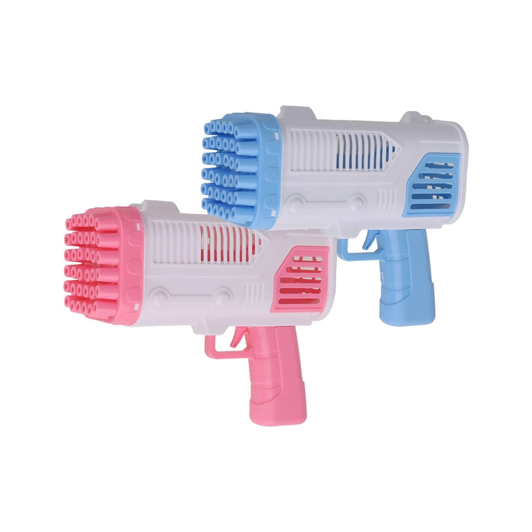 Trade Shop - Pistola Sparabolle Di Sapone A 36 Fori Da 50ml A Pile Gioco Per Bambini 2 Colori 807632 -