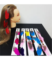 Piuma Fascia Clip Extension Lunga 30cm Per Capelli Ferma Coda Codino Accessori         