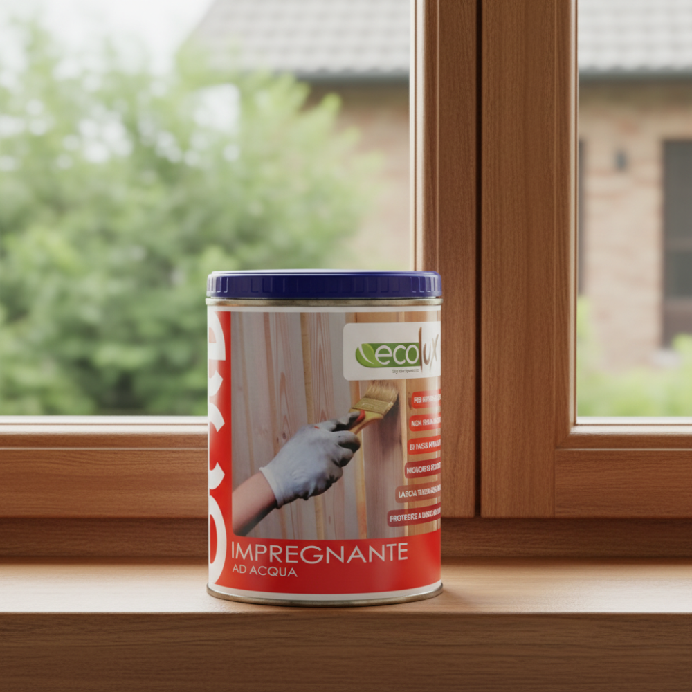Ecolux impregnante fondo protettivo acrilico pigmentato noce chiaro per legno *** formato 0,750 lt, confezione 1