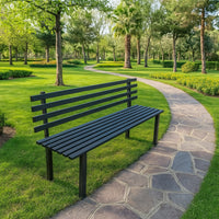 Panchina da giardino modello torino in acciaio lunghezza 160 cm