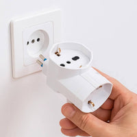 Adattatore triplo ecova 3 prese universali bipasso 16a bianco