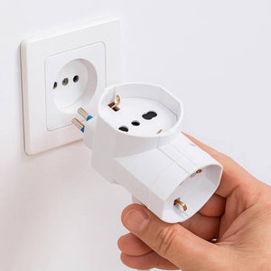 Adattatore triplo ecova 3 prese universali bipasso 16a bianco