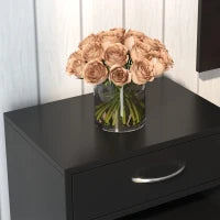 Mobile da Ingresso Appendiabiti con Scarpiera e Specchio, in Truciolato, 90x10x102 cm, Nero