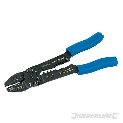 Pinza strumento spellacavi isolamento per elettricista Silverline 230 mm