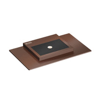 Pla XL Corten - Applique a led da muro 35W CCT Switch 2700K/3200K/4000K in alluminio, Luce murale verso l'alto - Beneito & Faure