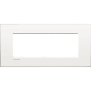 placca AIR 7 moduli - bianco puro - materiale metallo