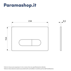 Ideal Standard placca di comando bianca doppio tasto Oleas M1 bianca