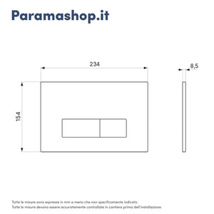Ideal Standard placca di comando doppio tasto Oleas M2 satinato