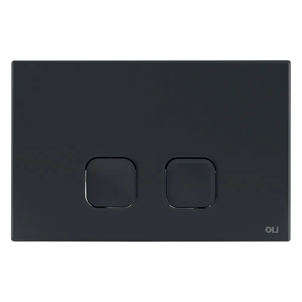 Placca cassetta wc Oli serie Plain in abs nero opaco con finitura soft touch