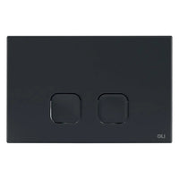 Placca cassetta wc Oli serie Plain in abs nero opaco con finitura soft touch
