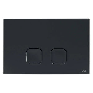 Placca cassetta wc Oli serie Plain in abs nero opaco con finitura soft touch