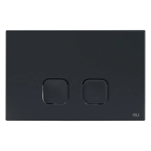 Placca cassetta wc Oli serie Plain in abs nero opaco con finitura soft touch