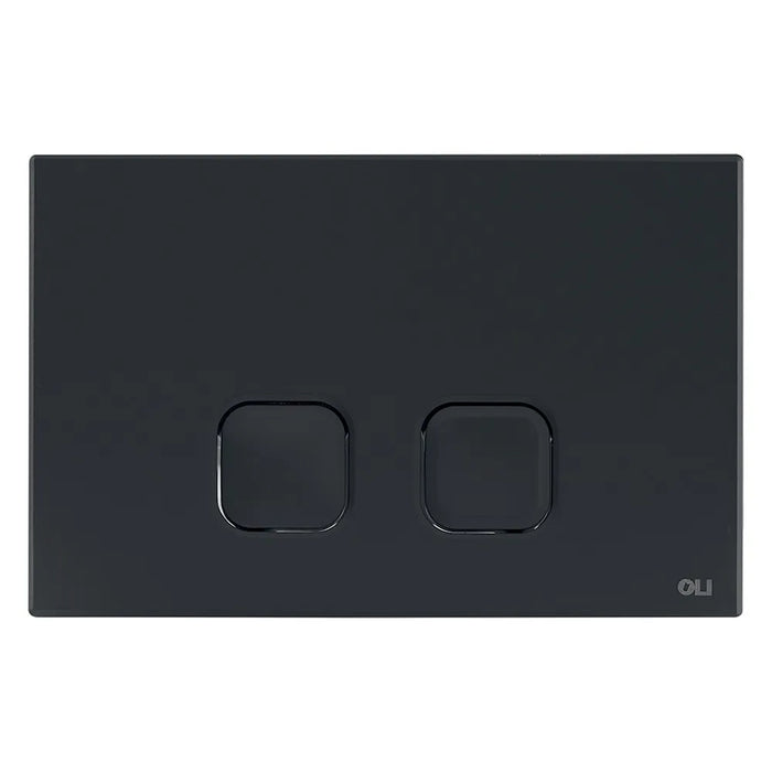 Placca cassetta wc Oli serie Plain in abs nero opaco con finitura soft touch