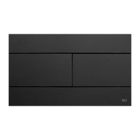 Placca cassetta wc Oli74 Plus slim in ABS nero Matt con doppio scarico