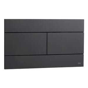 Placca cassetta wc Oli74 Plus slim in ABS nero Matt con doppio scarico