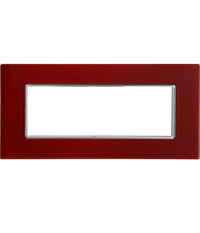 Placca Cristal 3 4 6m Rosso Pompeiano Effetto Vetro Compatibile Bticino Axolute         