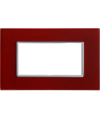 Placca Cristal 3 4 6m Rosso Pompeiano Effetto Vetro Compatibile Bticino Axolute         