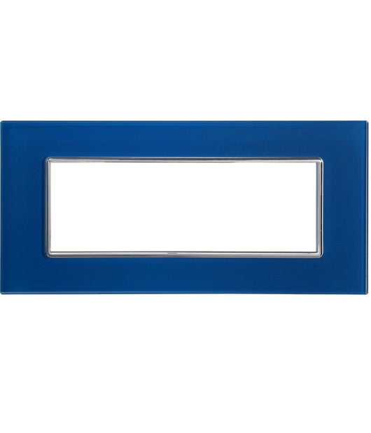 Placca Cristal 3m 4m 6m Blu Capri Effetto Vetro Compatibile Con Bticino Axolute         