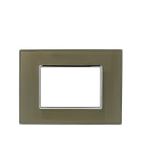 Placca Cristal 3m 4m 6m Bronzo Effetto Vetro Compatibile Con Bticino Axolute   -3 Fori     -