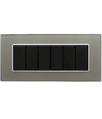 Placca Cristal 3m 4m 6m Titanio Effetto Vetro Compatibile Con Bticino Axolute         