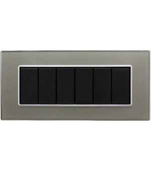 Placca Cristal 3m 4m 6m Titanio Effetto Vetro Compatibile Con Bticino Axolute         