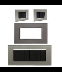 Placca Cristal 3m 4m 6m Titanio Effetto Vetro Compatibile Con Bticino Axolute         