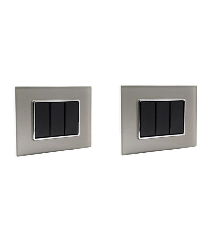 Placca Cristal 3m 4m 6m Titanio Effetto Vetro Compatibile Con Bticino Axolute         
