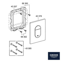 Placca di azionamento Grohe Arena cromo per cassetta di scarico wc