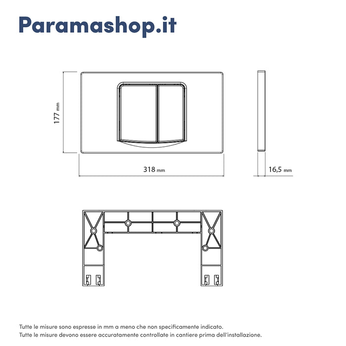 Placca doppio tasto cromata | Smile per cassetta Fusion