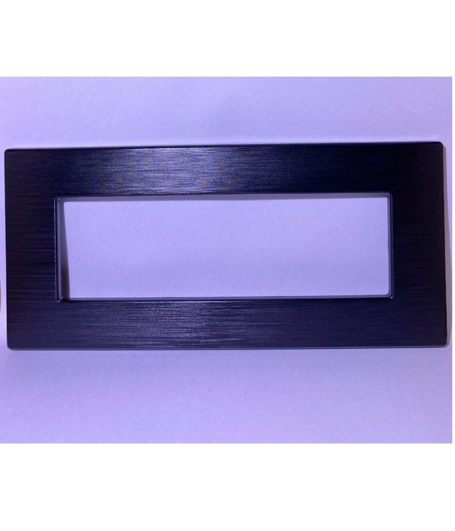 Placca Dynamic 3 4 6 M Tecnopolimero Satinato Nero Compatibile Bticino Axolute   -6 Fori     -