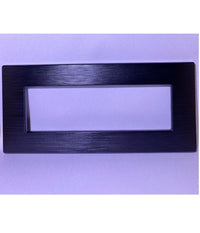 Placca Dynamic 3 4 6 M Tecnopolimero Satinato Nero Compatibile Bticino Axolute   -6 Fori     -