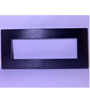 Placca Dynamic 3 4 6 M Tecnopolimero Satinato Nero Compatibile Bticino Axolute   -6 Fori     -