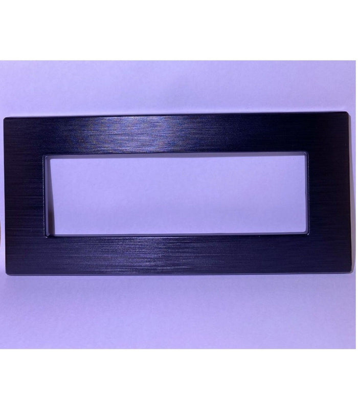 Placca Dynamic 3 4 6 M Tecnopolimero Satinato Nero Compatibile Bticino Axolute   -6 Fori     -