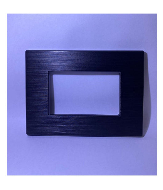 Placca Dynamic 3 4 6 M Tecnopolimero Satinato Nero Compatibile Bticino Axolute   -3 Fori     -