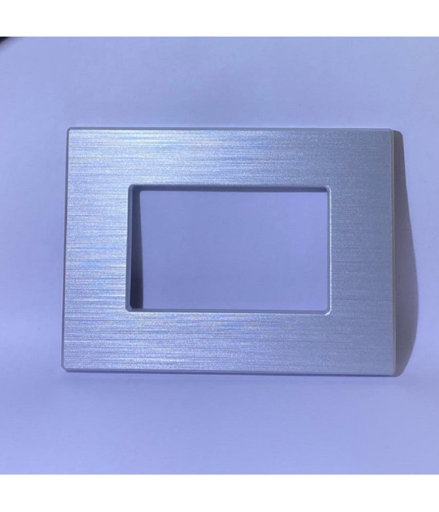 Placca Dynamic 3 4 6m Tecnopolimero Satinato Argento Compatibile Bticino Axolute         